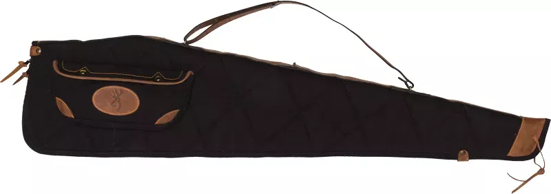 BROWNING LONA CANVAS GUN CASE 48" SCOPED BLACK/BROWN TRIM