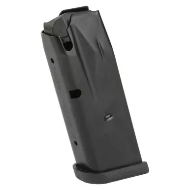 CANIK MC9 Magazine, 9MM, 10 Rounds, Fits Canik MC9, Matte Finish, Black, Includes Black Finger Extension and Flush Baseplate