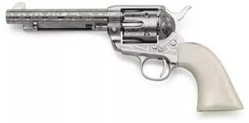 Cattle Brand Western Nickel .357mag with White Pvc Grips