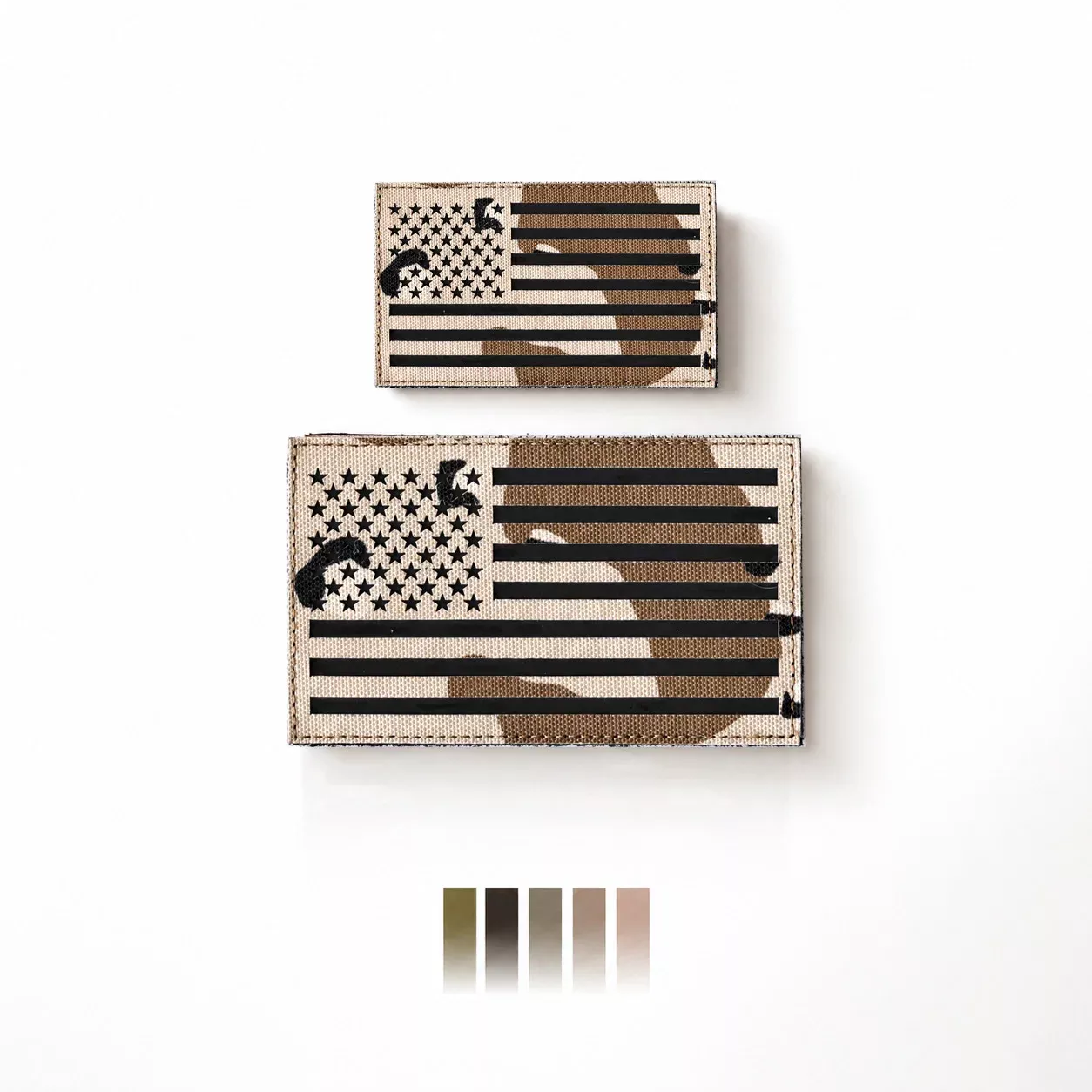 Chocolate Chip Camo IR American Flag Patch Set (35 Entries)