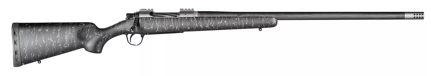 Christensen Arms CA10268815331 Summit TIFull Size 28 Nosler 3+1, 26″ Natural Titanium Steel Threaded Barrel, Natural Titanium Aluminum Receiver, Black w/Gray Webbing Fixed Sporter Stock