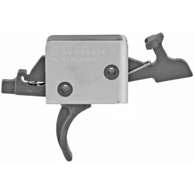 CMC Triggers 2-Stage Small Pin Curved Trigger, 2lb Set - 2lb Release, Black Finish 92502