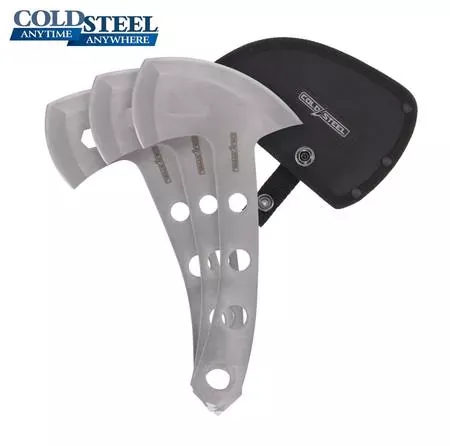 Cold Steel Throwing Axes with Sheath 3 Pack – Silver
