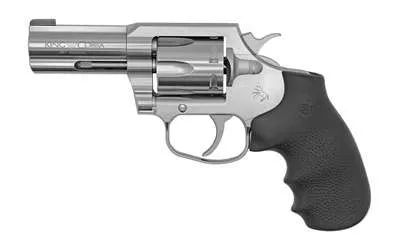 Colt’s Manufacturing King Cobra Revolver 357 Magnum 3″ Lug Barrel Steel Frame Stainless Finish Hogue Grips 6Rd Brass Bead Front Sight – FREE SHIPPING