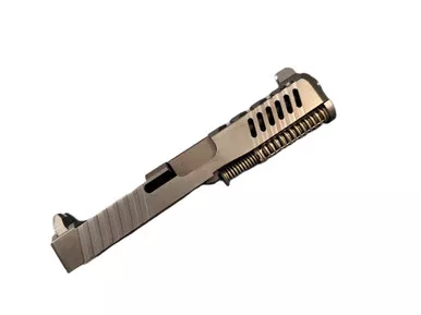 Complete Assembled Matrix Arms RMR DLC Slide Nitride Barrel Tall Sights for Glock 19 Gen 5 Pistols