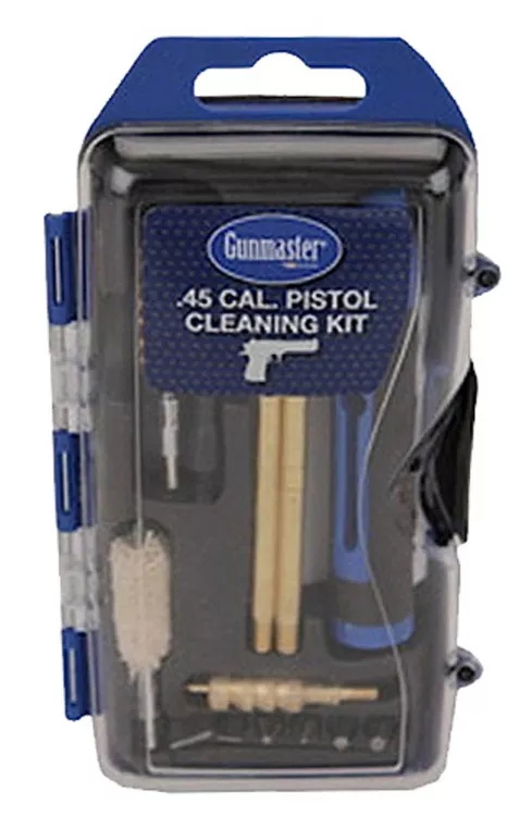 DAC GM45P GunMaster Cleaning Kit 44 Cal45 Cal Pistol14 Pieces BlackBlue UPC: 761903381831