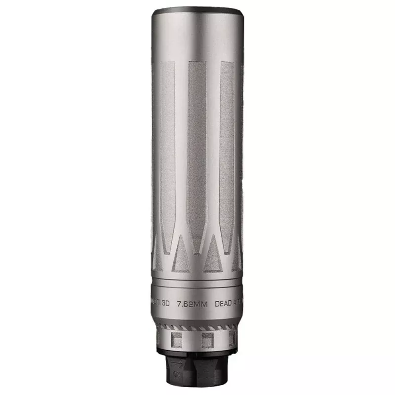 Dead Air Nomad-Ti XC Silencer w/Xeno Adapter -7.62mm 9.30 (Cal) Silver w/DA124 Omni Brake
