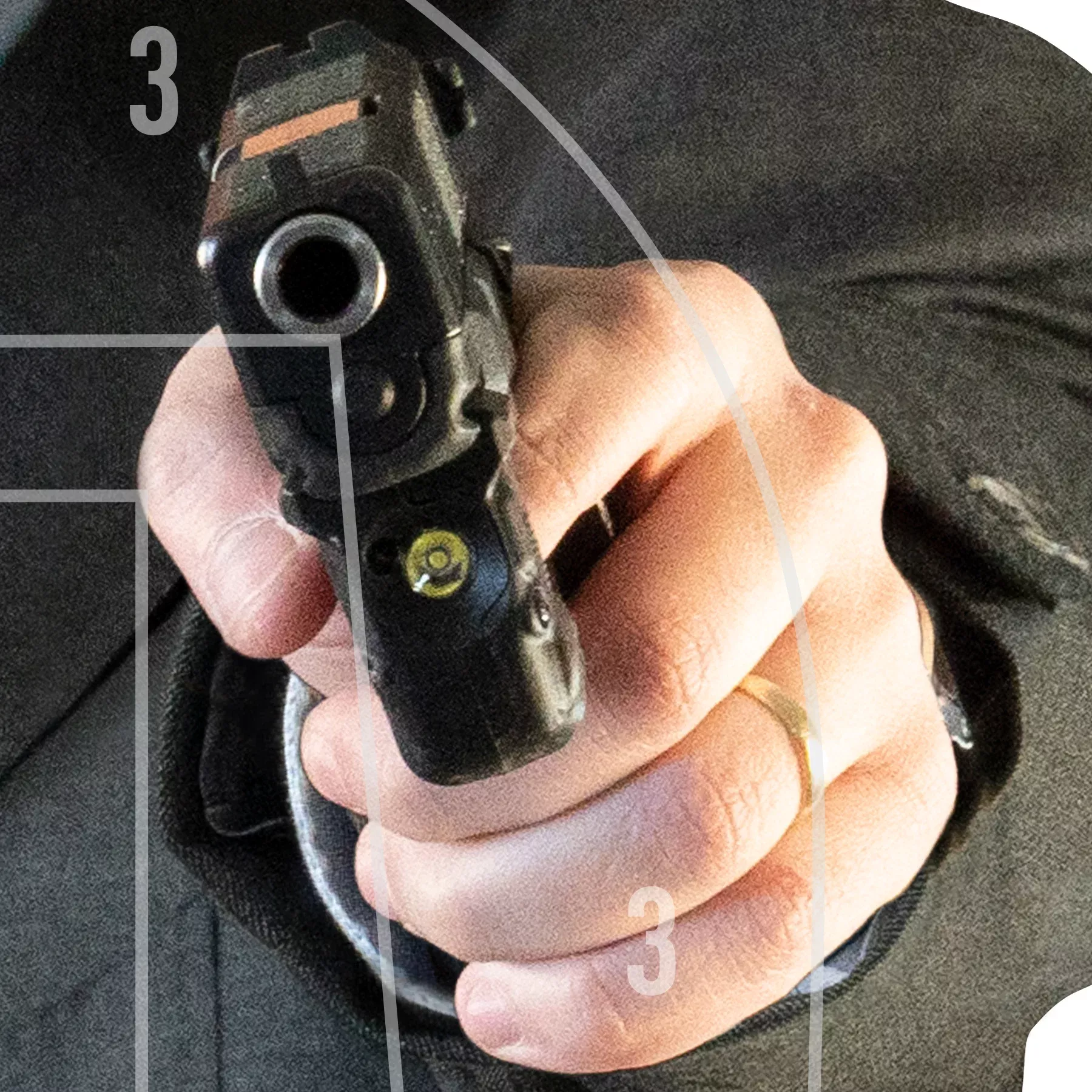 Defense Target II Stickers - Left Hand, 7-Pack