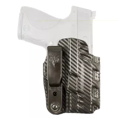 DeSantis Gunhide Slim-Tuk, Inside Waistband Holster, Fits S&W M&P Shield, Ambidextrous, Carbon Fiber Exterior Finish, Blue Kydex Interior 219KJX7Z0