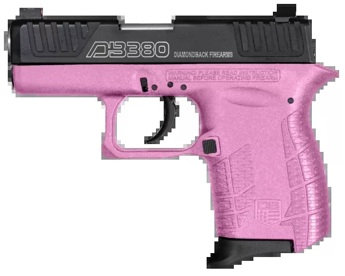 Diamondback DB380 Gen4 Micro-Compact 380 ACP Pistol, Pink Frame, Stainless Steel Slide