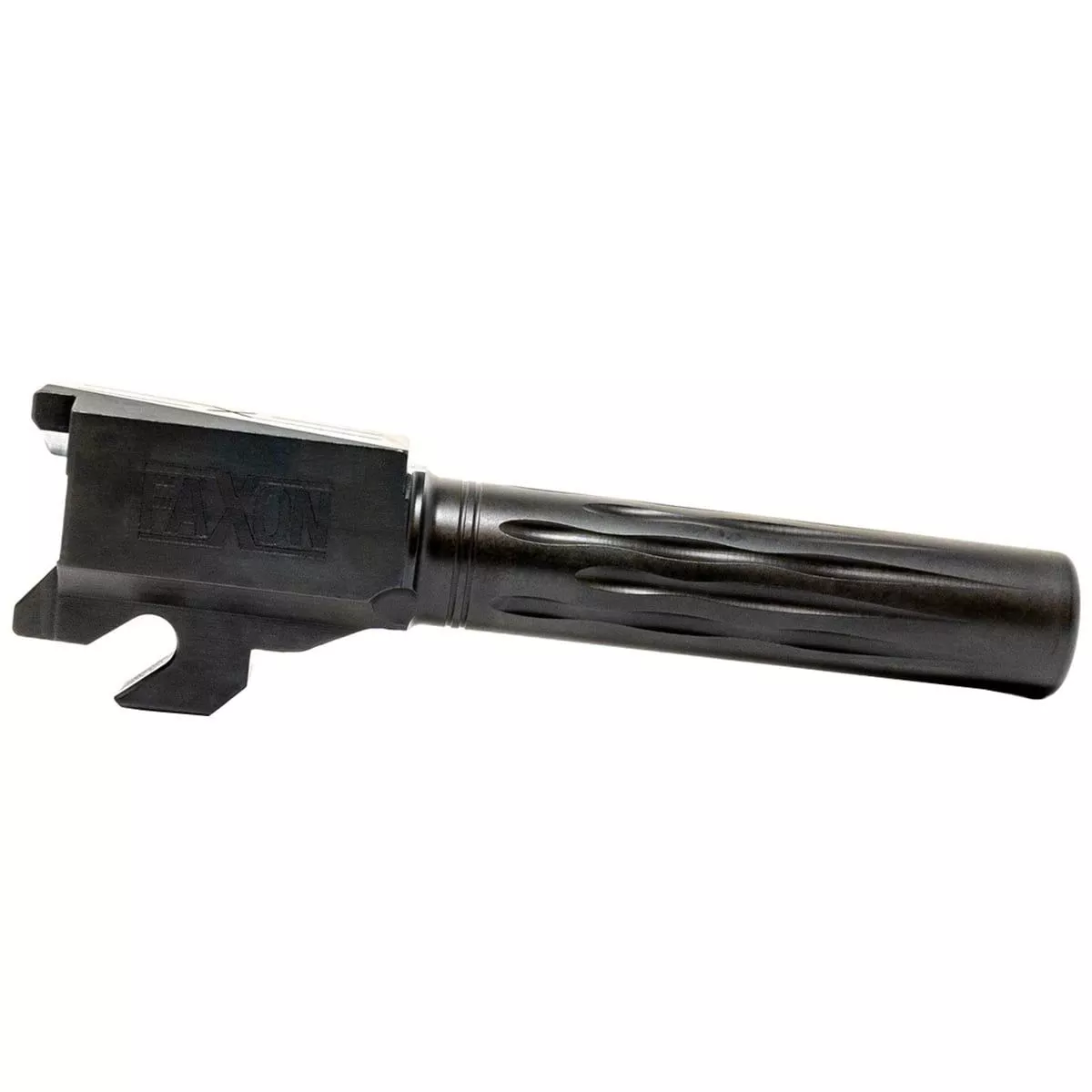 Faxon Match Series Barrel for SIG P320 Compact w/ Patented Flame Fluting 416-R Stainless QPQ Nitride Std. Length Non-Threaded 1:10 Twist – 320B910NCLOQ-N
