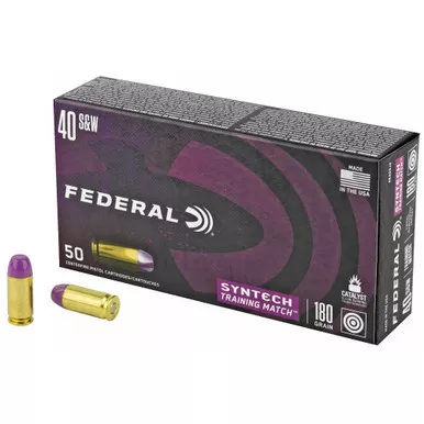 Federal American Eagle, Syntech, 40 S&W, 180Gr, Total Synthetic Jacket, 50, 500 AE40SJ2