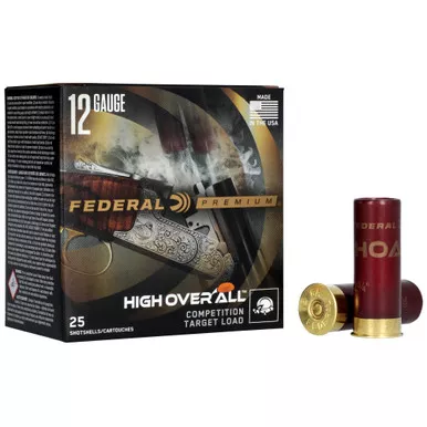 Federal Federal Premium High Over All 12 Gauge #8 Shotshells – 25 Rounds of 2.75 Inches for Elite Trap and Skeet Shooting