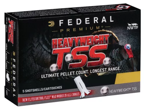 Federal Heavyweight TSS 410 Bore Shotshell Ammunition, 3 Inch, 1100 FPS, 1 3/4 Ounce, #9 Shot – 5 Cartridge Box ( 5 / 1 )