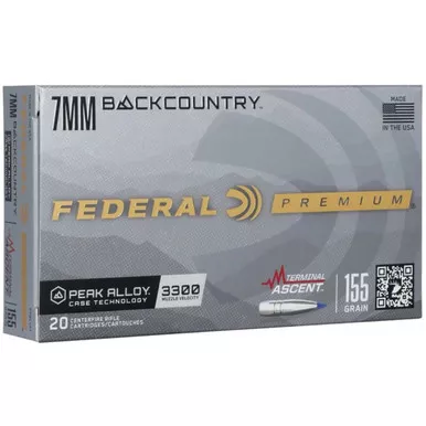 Federal Premium 7mm Backcountry 155gr Terminal Ascent P7BCTA1