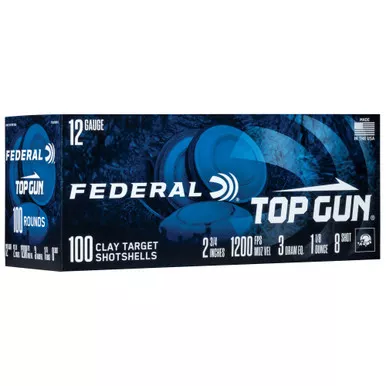Federal Top Gun, 12 Gauge 2.75", #8, 1 1/8 oz, 100 Round Box TG121008
