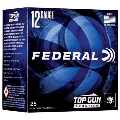 Federal Top Gun Sporting, 12 Gauge 2.75", #7.5, 1 oz, 25 Round Box, 1,300 FPS TGSH1275