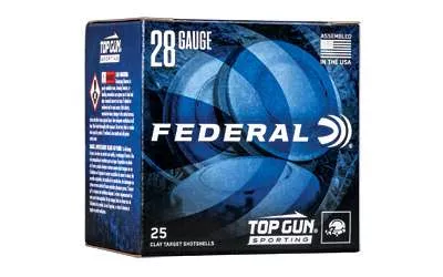 Federal, Top Gun Sporting, 28 Gauge 2.75″, #7.5, 3/4 oz, 25 Round Box, 1,330 FPS