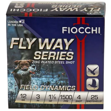 Fiocchi Ammunition Fiocchi Ammunition FIOCCHI 12GA #4 Flyway Steel Shotshells (25 rounds per box)