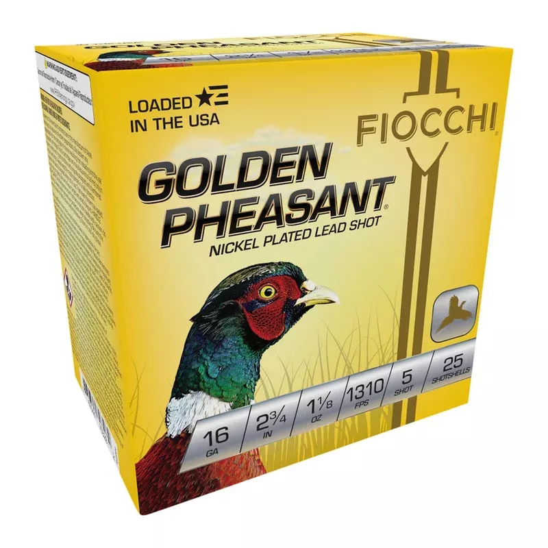 FIOCCHI AMMUNITION – Golden Pheasant 16 Gauge 2-3/4″ 1-1/8oz #5 Shot 25/Box Quantity Discount PriceAdd To Favorite