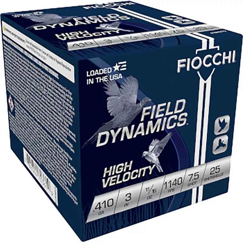 FIOCCHI AMMUNITION – Upland Game 410 Bore 3″ 11/16oz #7.5 Shot 25/Box Quantity Discount PriceAdd To Favorite