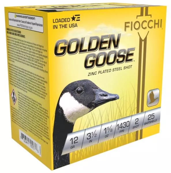 Fiocchi Golden Goose Shotshells 12ga 3 1/2″ 1-5/8oz 1430fps #2 25/ct