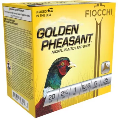 Fiocchi Golden Pheasant 20ga 2-3/4" 1oz #5 Shot 20GP5