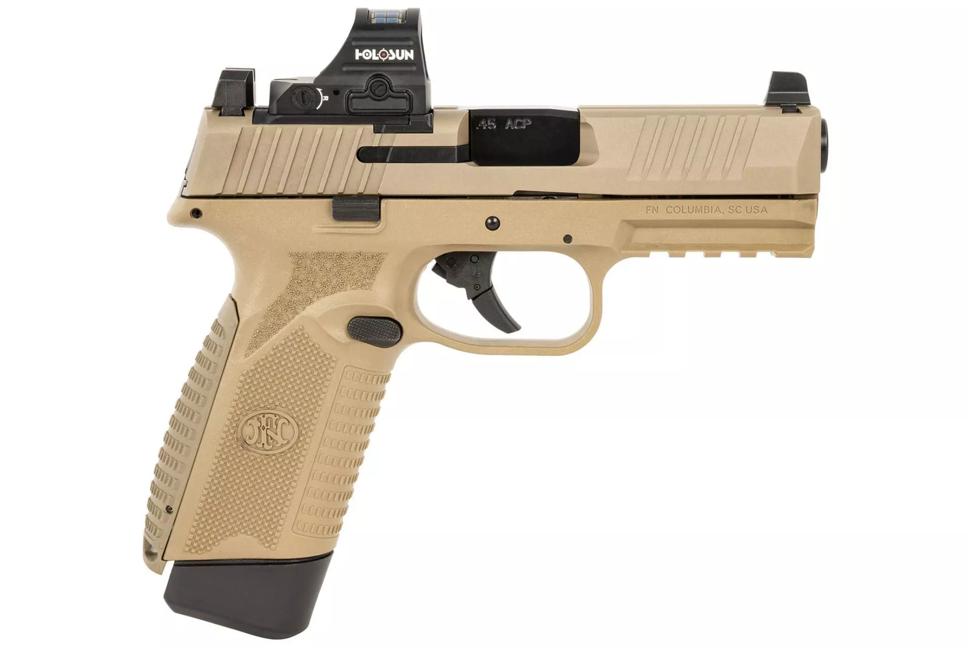 FN 545 MRD Striker Fired 4.1″ 45ACP 15Rd Compact Semi-Auto Pistol – FDE – 66-101918
