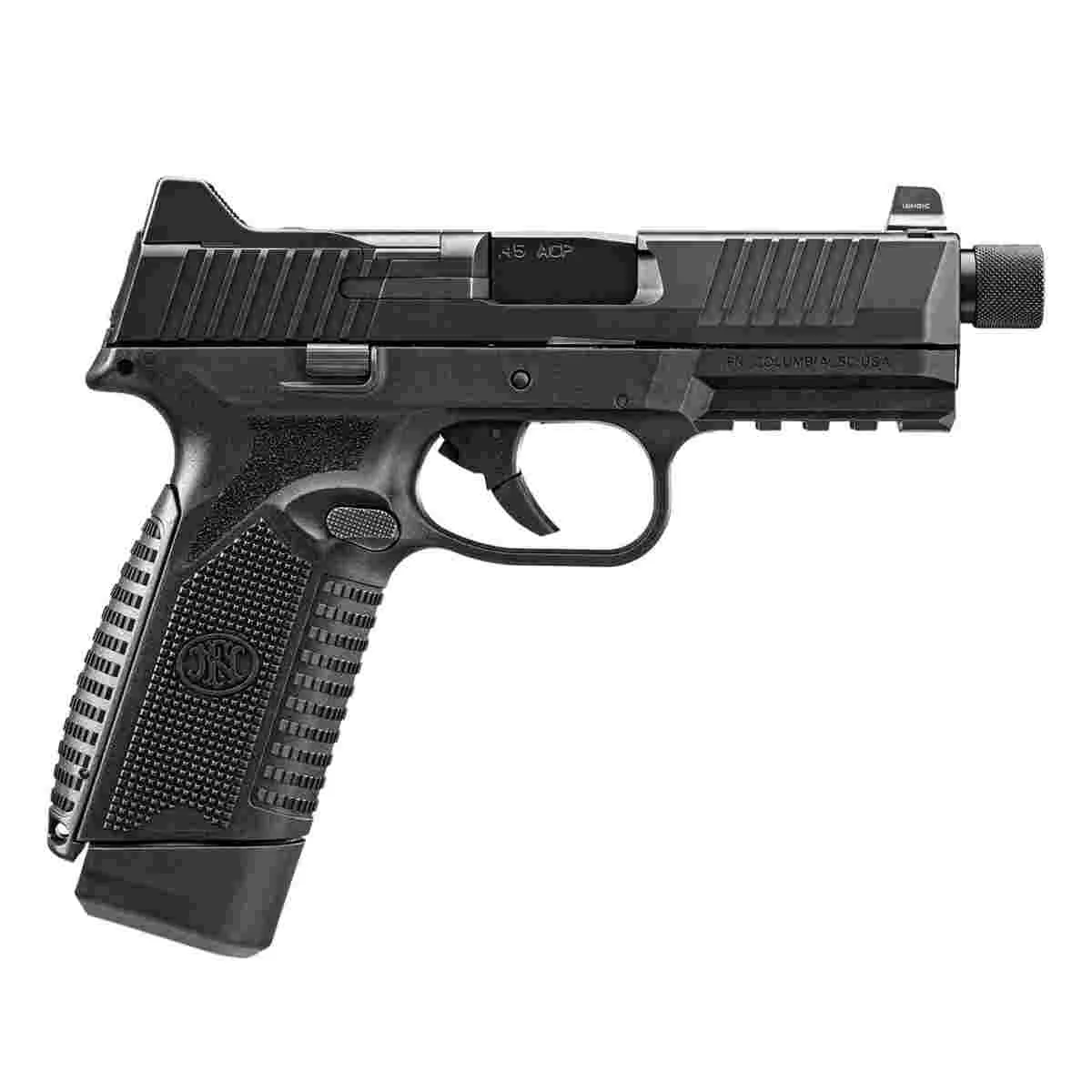 FN 545 Tactical Handgun 45 ACP 10rd Magazines (2) 4.71″ Threaded Barrel Black NMS Night Sights