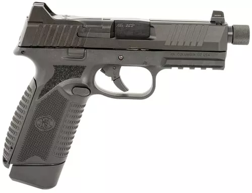 FN 545 Tactical Handgun 45 ACP 15rd & 18rd Magazines (2) 4.71" Threaded Barrel Black NMS Night Sights