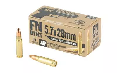FN America, Personal Defense, 5.7X28MM, 30 Grain, Jacketed Hollow Point, 50 Round Box