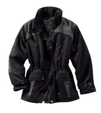 Gaston J. Glock High Quality Ladies Hunting Jacket made of Nap Loden in Black