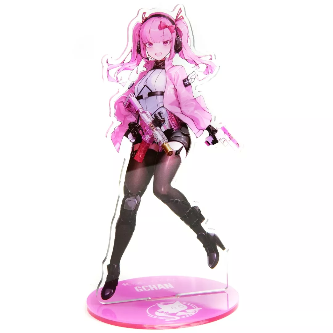 GChan Acrylic Figure 6.5″ Tall Double Sided Tactical Anime Girl