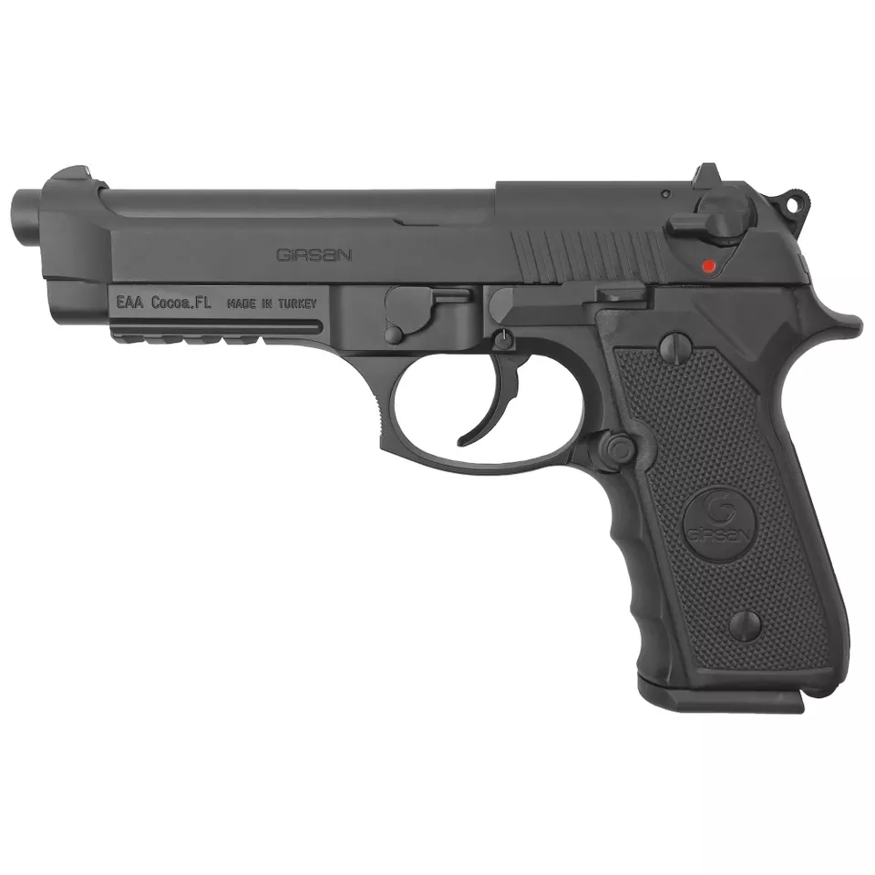 Girsan Regard 9mm Pistol with 4.9" Barrel and 18-Round Capacity, Black with Rail