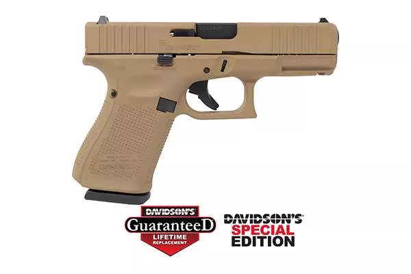 Glock 19 Gen 5 9mm 4.02″ Davidson’s Apollo Custom Dark Earth Cerakote 15+1 ACG-57020AUS – FREE SHIPPING