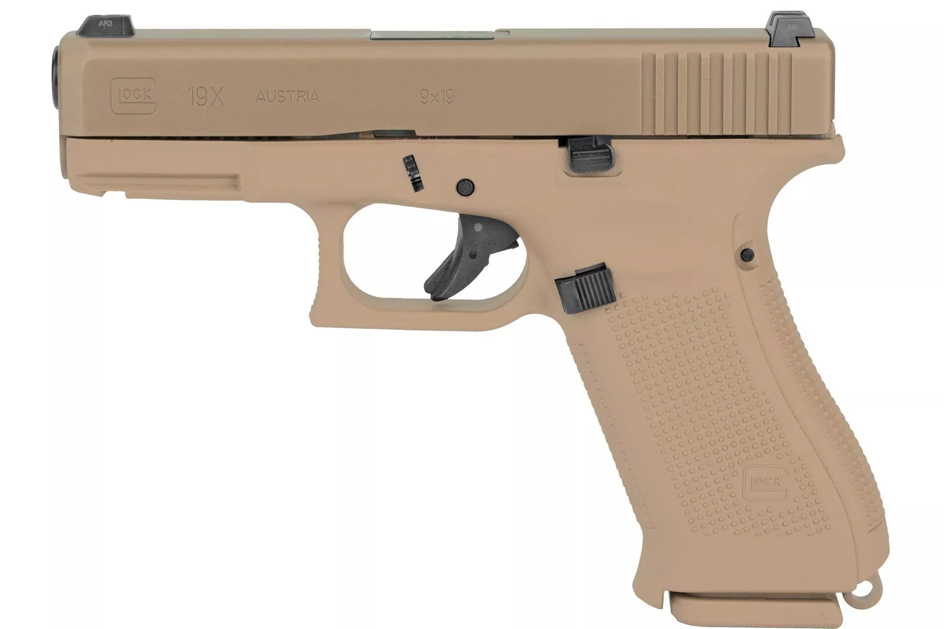 Glock 19X Striker Fired 4.02″ 9MM 19rd Compact Semi-auto Pistol – Coyote – GLPX1950703