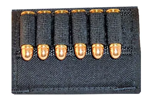 GrovTec US Inc GTAC85 Belt SlideNylon w/Elastic Loops Capacity 6rd Pistol Belt Slide Mount 2.25" Belt