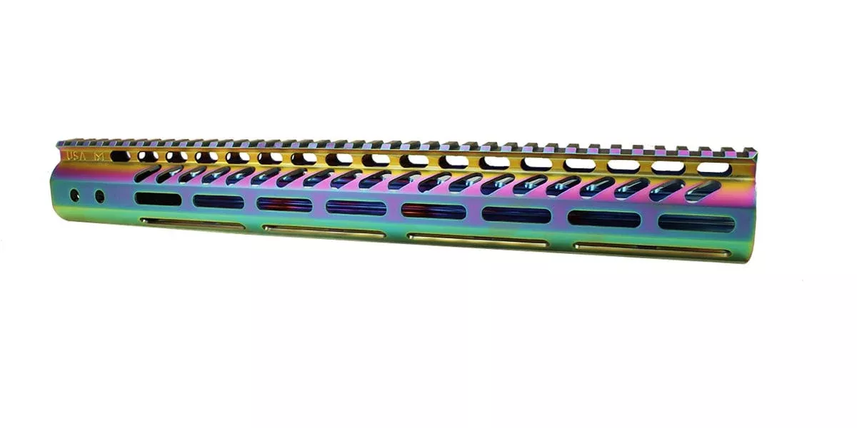Guntec 15" Matte Rainbow PVD M-LOK Handguard