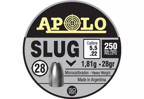 Hatsan Apolo Slug Air Rifle Pellets .22 Cal 28 gr 250/ct