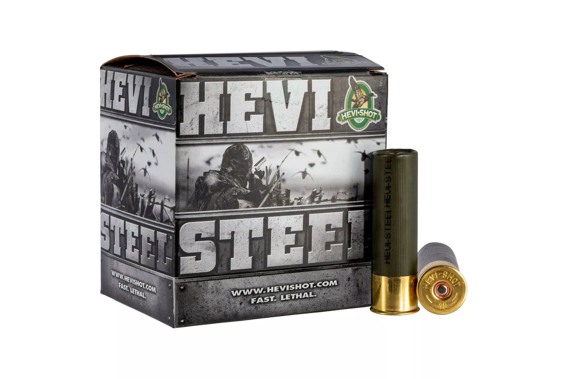 HEVI-Shot Hevi-Steel 12GA 2.75″ 1 1/8 oz #2 Shotgun Ammo – 25 Rounds – HS61222