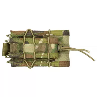 High Speed Gear Double Decker TACO, Dual Magazine Pouch, Molle, Fits (1) Rifle Magazine and (1) Pistol Magazine, Hybrid Kydex and Nylon, Multicam 11DD00MC
