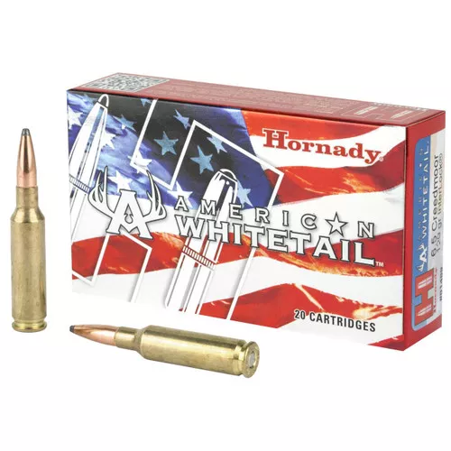 Hornady American Whitetail Hyper Velocity Centerfire Ammunition, 6.5 Creedmoor, Hornady Interlock, 129 Grain – 20 Cartridge Box ( 20 / 1 )
