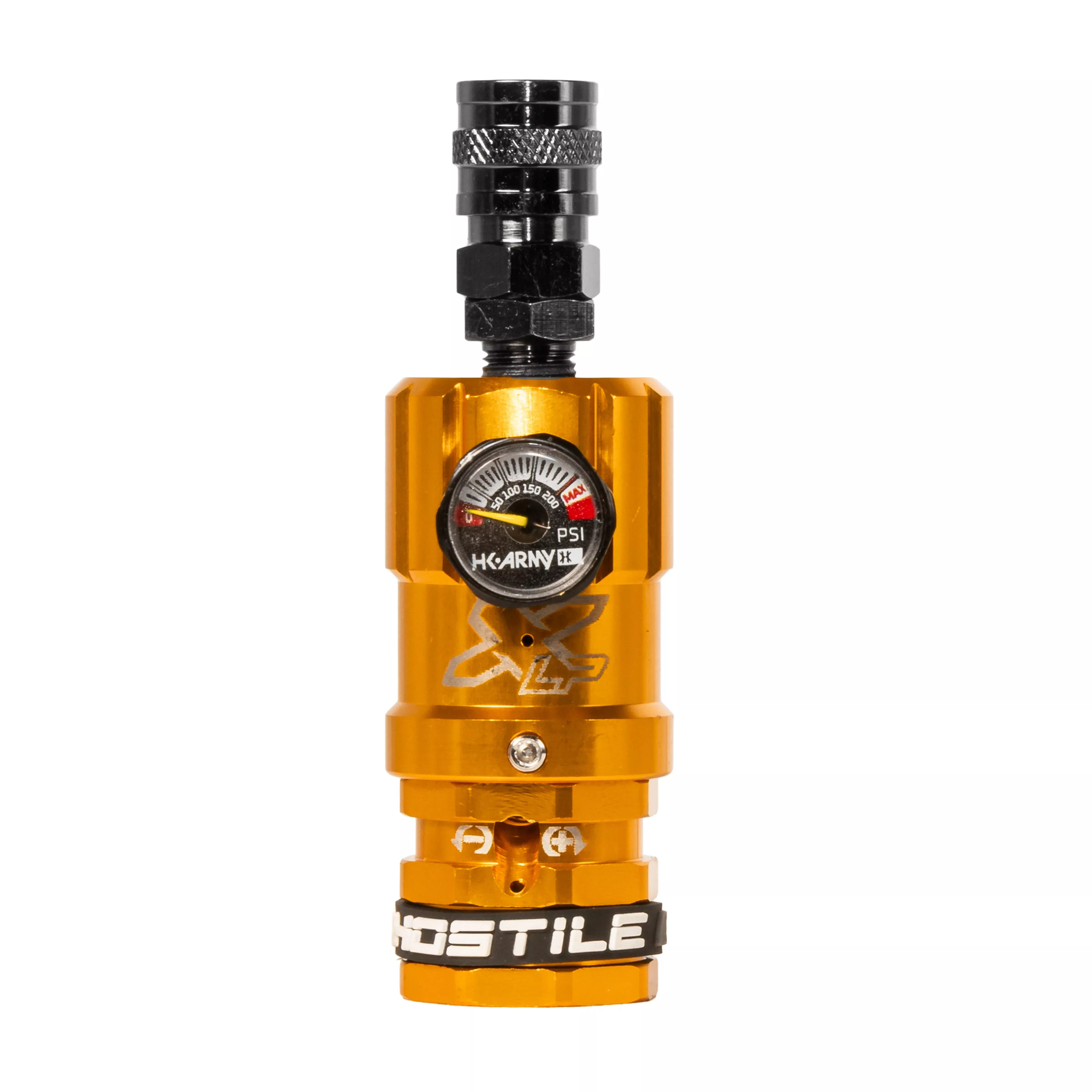 Hostile XLP Regulator - Top Port Quick-Disconnect - Gold