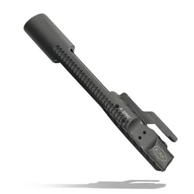 KAK K-SPEC Enhanced AR15 Carrier- Side Vent, Sand Cuts, DLC Smoked Grey, Chrome Lined