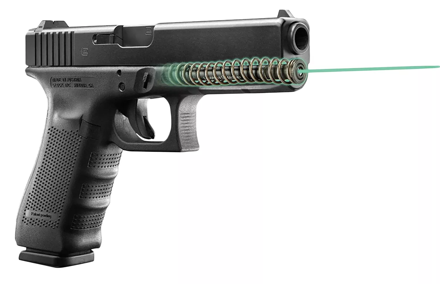 LaserMax LMSG417G Green Guide Rod Laser for Glock17/34 Gen 4 Black