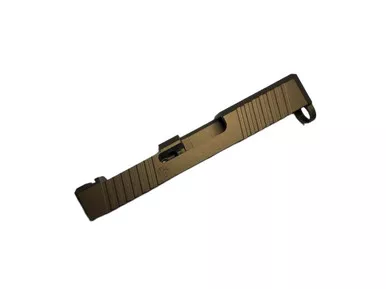 LFA Burnt Bronze RMSc Chamfered Stripped Slide for Glock 43 Pistols