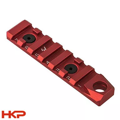 M-LOK Rail Section - 7 Slot - KeyMod - Red