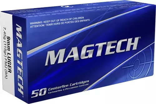 Magtech 9mm Luger 115 Grain – Fmj-rn 50RD 20BX/cs