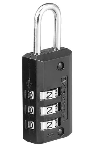 Master Lock 646D Combination LockOpen With Combination Black Steel