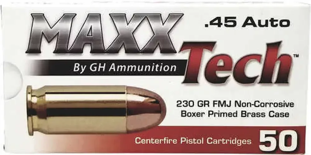 Maxxtech .45 Acp Full Metal Jacket Consistent Accuracy